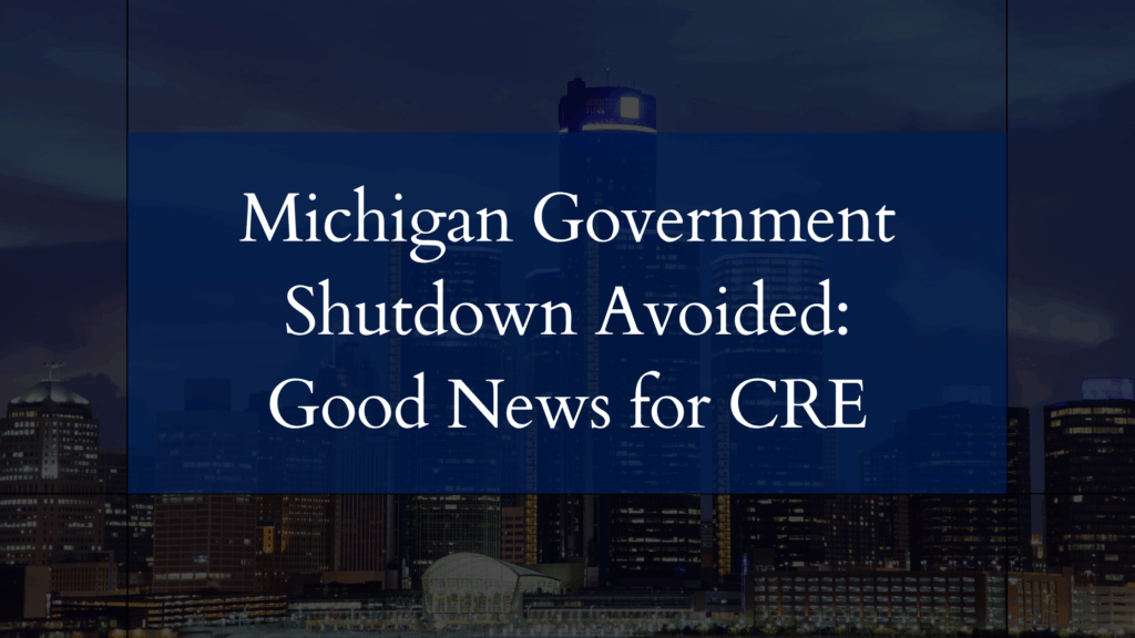 Michigan avoided government shutdown keeping Detroit commercial real estate stable